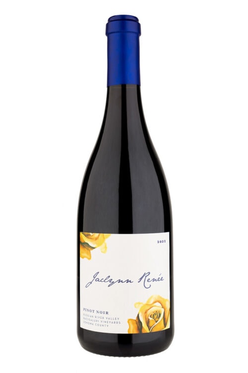 A bottle of Jaclynn Renee Wines Pinot Noir