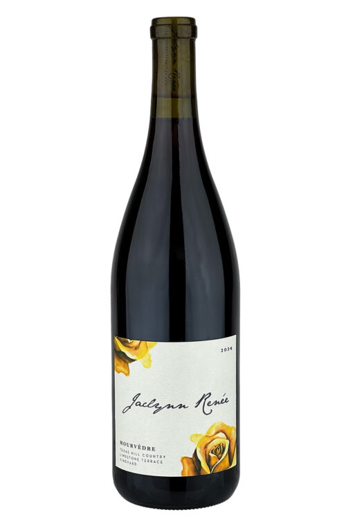 A product shot of the 2024 Texas Mourvedre